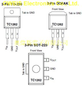 供應(yīng)原裝 TC1264 800毫安固定輸出CMOS低壓差與關(guān)機