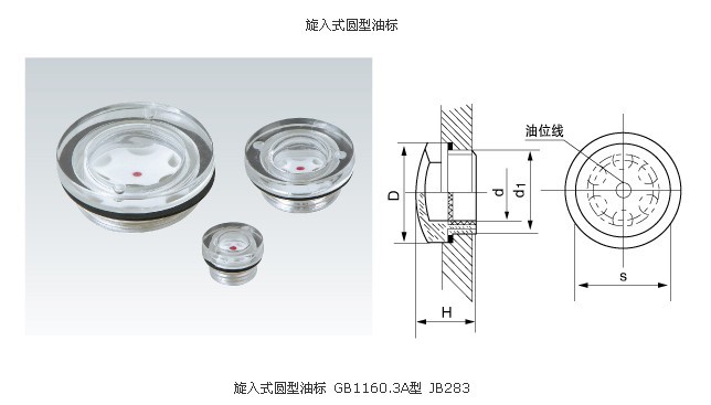 旋入式圓型油標(biāo)