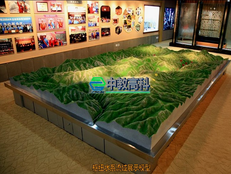 河流水系流域展示模型