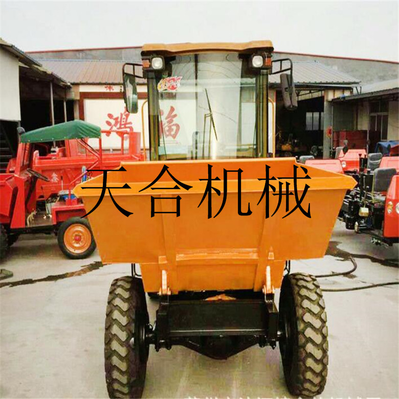 廠家直銷礦用翻斗車 前驅(qū)工地翻斗混凝土周轉前翻斗車