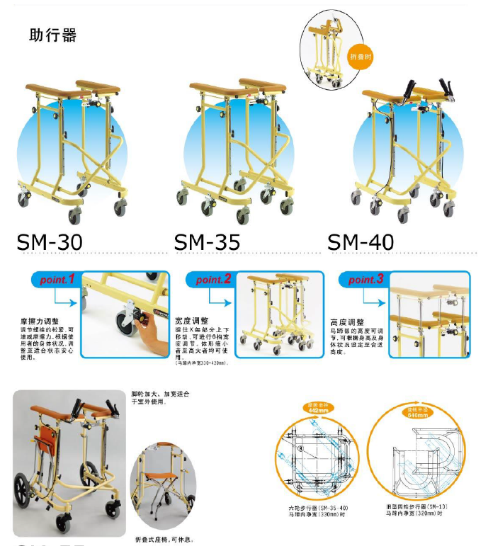 松永SM-55學(xué)步器 學(xué)步車 助行器