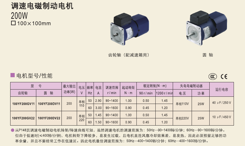 100YF200GV11精研電機(jī)100YF200GV22 100YF200DV1