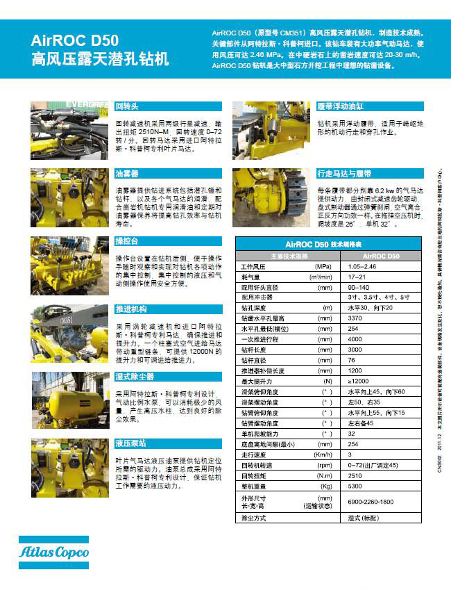 D50鑿巖臺(tái)車出口《阿特拉斯進(jìn)口技術(shù)》