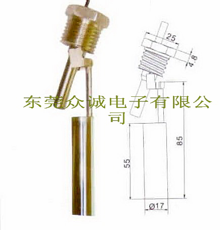 不銹鋼側(cè)裝浮球開關(guān)  水位控制器