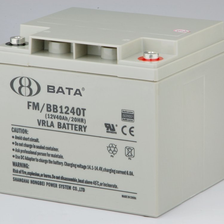 太陽能電瓶BATA鴻貝蓄電池FM/BB1240T 12V40AH直流屏UPS專用電池