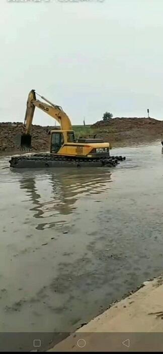 水路兩用鉤機(jī)租賃水路挖掘機(jī)出租保定曲陽易縣周邊