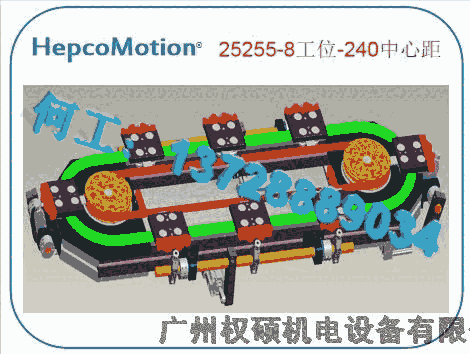 江西南昌市高速環(huán)形線HepcoMotion免維護(hù)高精密環(huán)形導(dǎo)軌