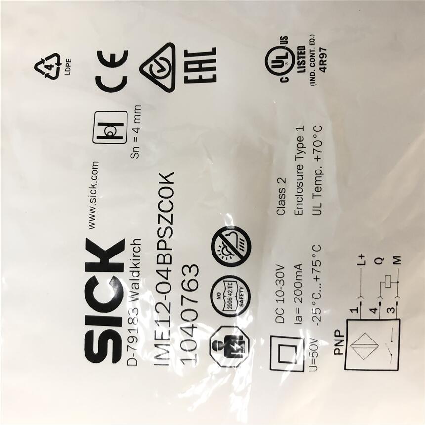 電感式接近傳感器德國西克SICK IME12-04BPSZC0K訂貨號: 1040763