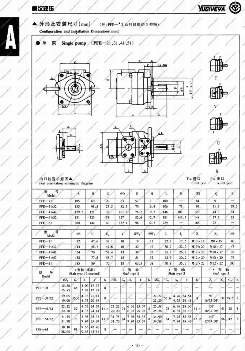 巴彥淖爾PFE-52110-5DT,柱銷式葉片泵廠家直銷