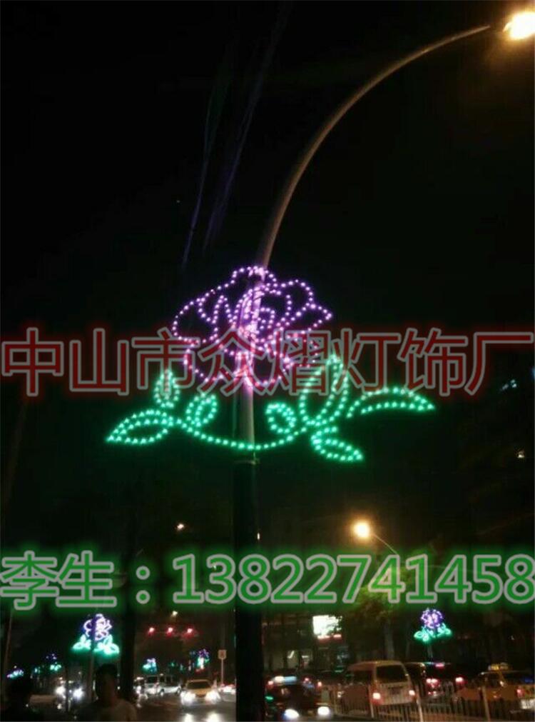 夜景LED路燈桿造型燈 同心結(jié)A燈桿造型裝飾 過(guò)街燈