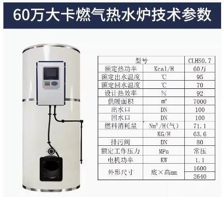 60萬大卡 燃油燃氣熱水鍋爐  取暖 地暖  冷凝式  節(jié)能式