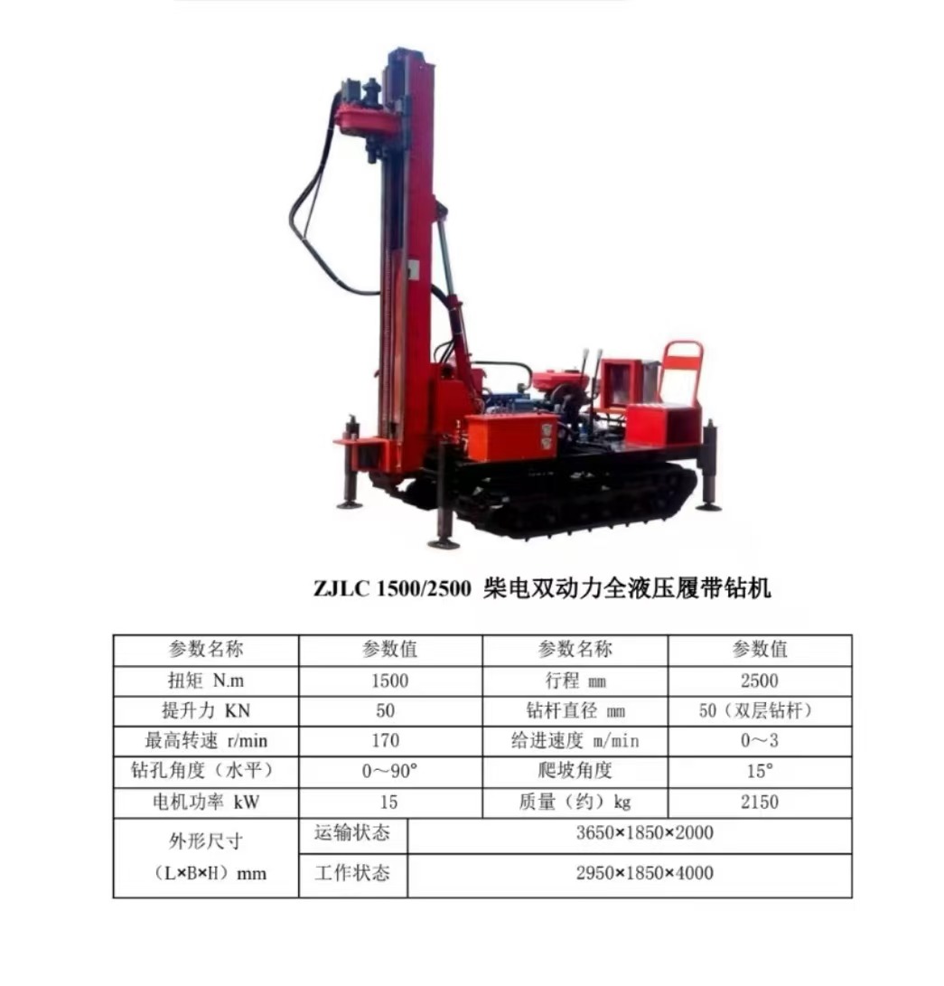 ZJL1500/2500?鉆注一體機(jī)全液壓履帶鉆機(jī)