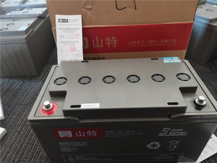 山特鉛酸蓄電池免維護池C12-100 12v100ah機房直流屏備用應急電源