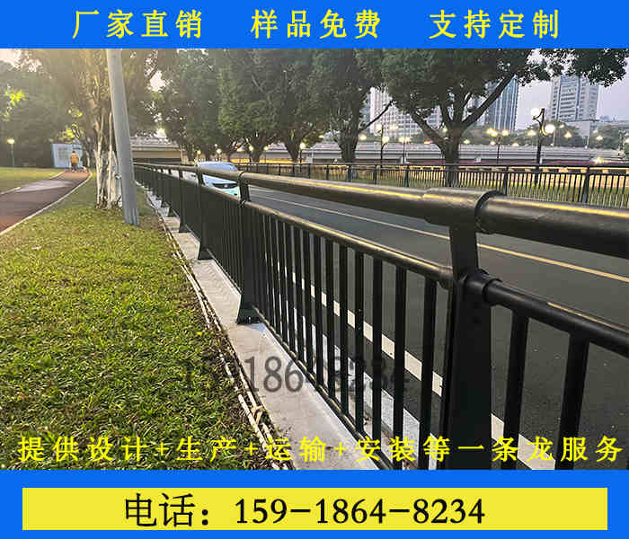 韶關(guān)橋梁河道護(hù)欄不銹鋼防撞河邊兩側(cè)防撞護(hù)欄