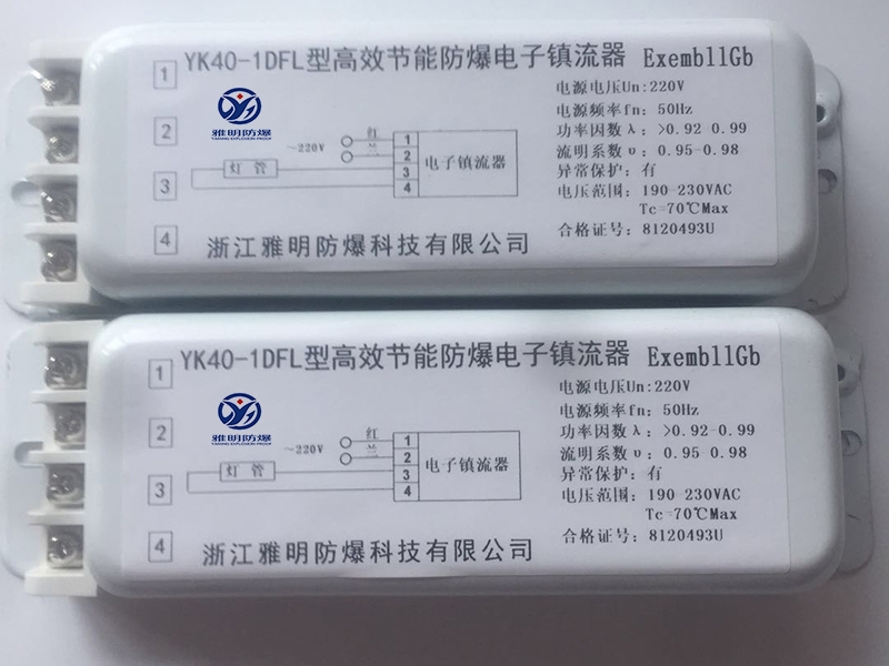 40w一托一高效節(jié)能防爆電子鎮(zhèn)流器型號YK40-1DFL/FBDZ40-1DFL?