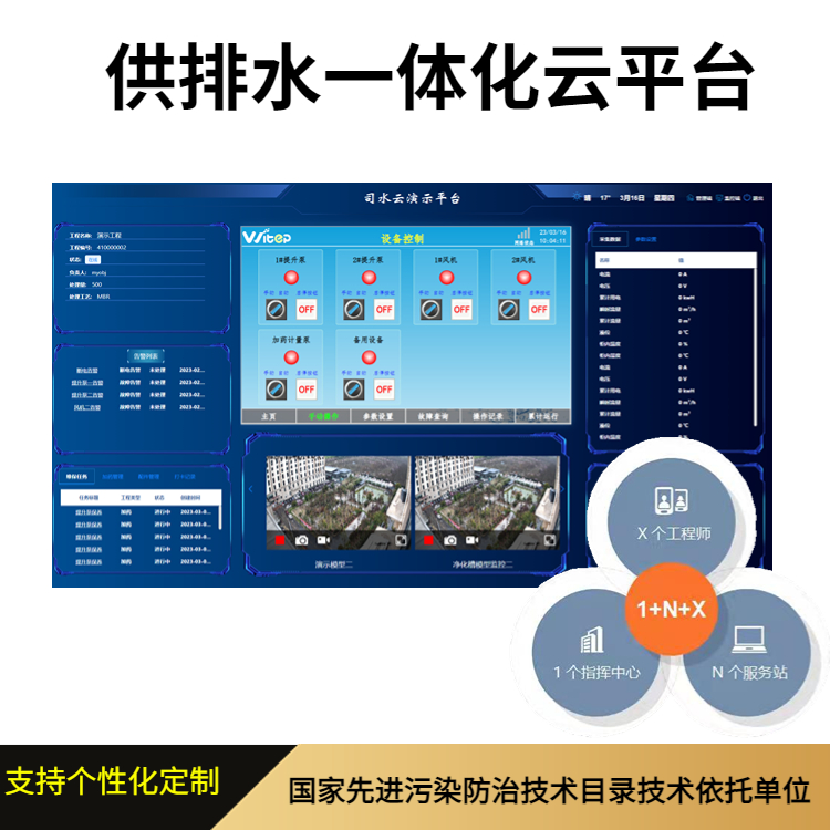威泰普供排一體信息化云平臺(tái)水廠智慧運(yùn)維系統(tǒng)泵站污水實(shí)時(shí)監(jiān)控