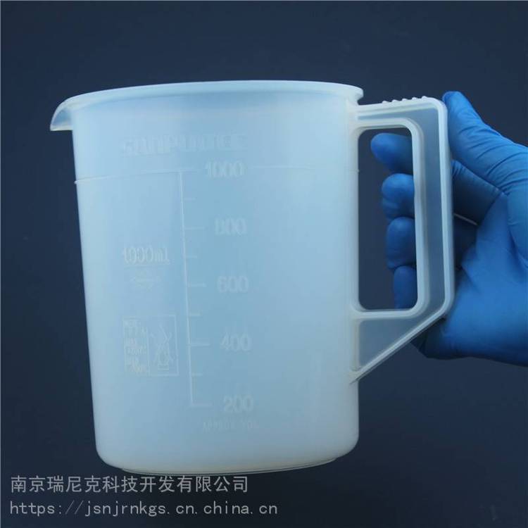 PFA燒杯量杯刻度帶柄帶把手氟樹脂實(shí)驗(yàn)室大規(guī)格1000ml