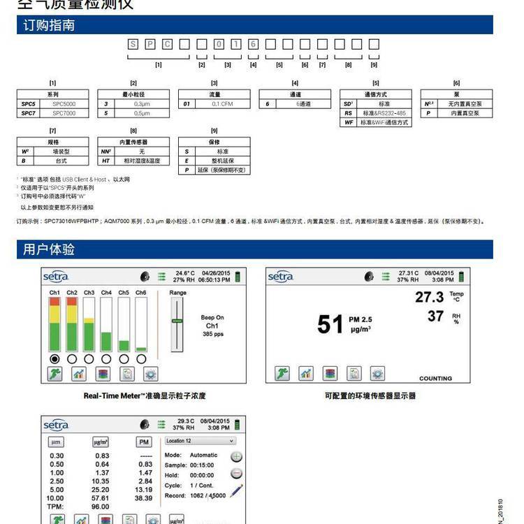 Setra西特SPC5000和SPC7000粒子計(jì)數(shù)器