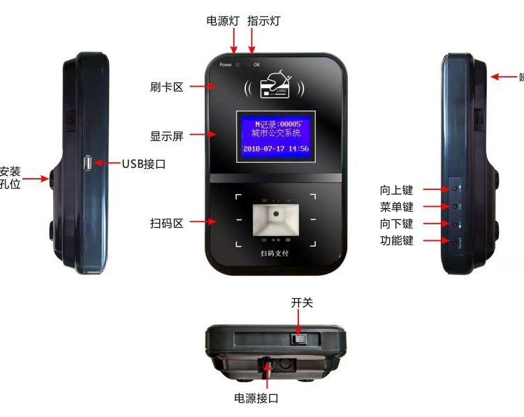 校園觀光車掃碼收費(fèi)系統(tǒng),載掃碼機(jī)IC卡身份識(shí)別系統(tǒng)