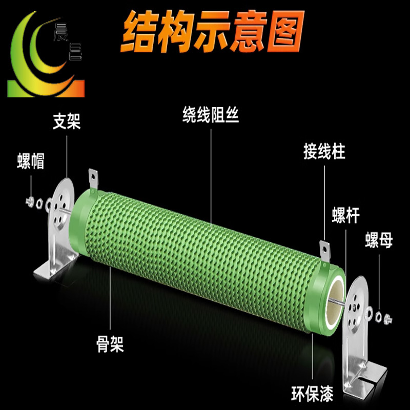 11KW變頻器配置RXLG-1040W50RJ波紋線繞剎車放電制動(dòng)電阻器