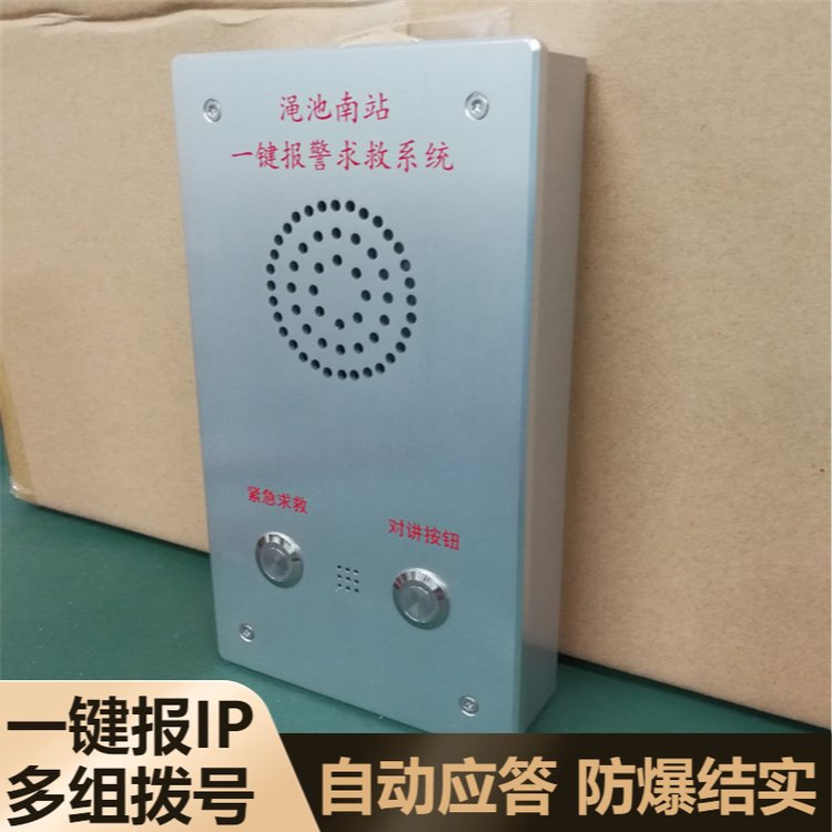 雙鍵SIP語音對講校園一鍵通IP應急咨詢電話機自動應答防爆結實