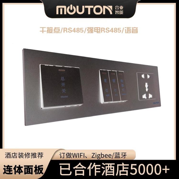 mouton工廠正品直銷五孔USB智能酒店輕觸涂鴉WIFI多聯(lián)體開關面板