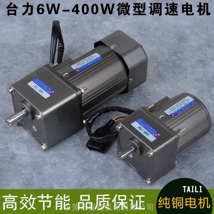 臺力6W-400W交流異步微型調(diào)速齒輪減速電機馬達單相正反轉(zhuǎn)無極變