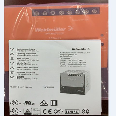 1478110000PROMAX120W24V5AWeidmueller魏德米勒開(kāi)關(guān)電源