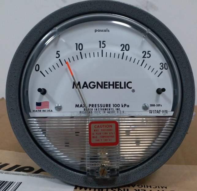 美國DWYER指針式壓差表，MAGNEHELIC系列2000-30PA，潔凈室專用