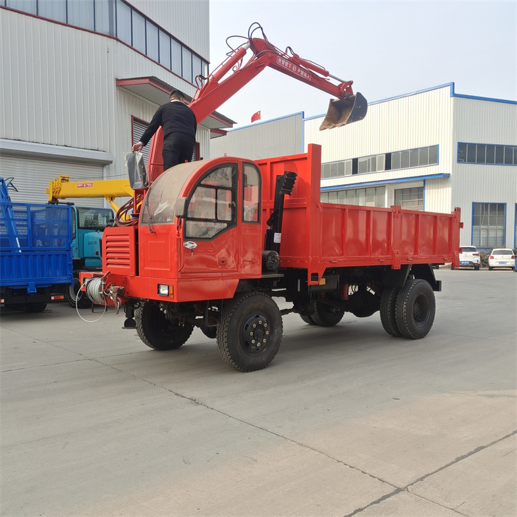 四不像隨車挖小型四驅(qū)挖掘機(jī)帶車廂農(nóng)用隨車挖機(jī)自卸車