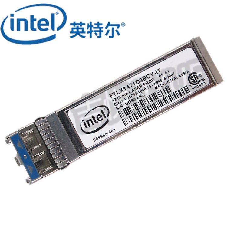 Intel萬兆網(wǎng)卡E10GSFPLR單模模塊FTLX1471D3BCV-IT萬兆10GB原裝