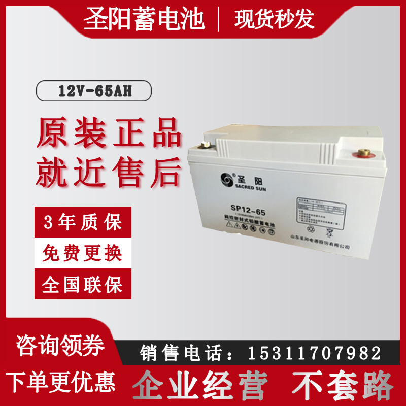 圣陽12V65AHUPS電源EPS消防應(yīng)急主機(jī)風(fēng)力發(fā)電太陽能免維護(hù)蓄電池