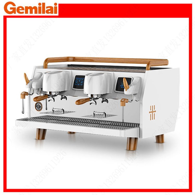 格米萊咖啡機(jī)CRM3207天鏡雙觸摸屏商用專業(yè)雙頭半自動意式浩博